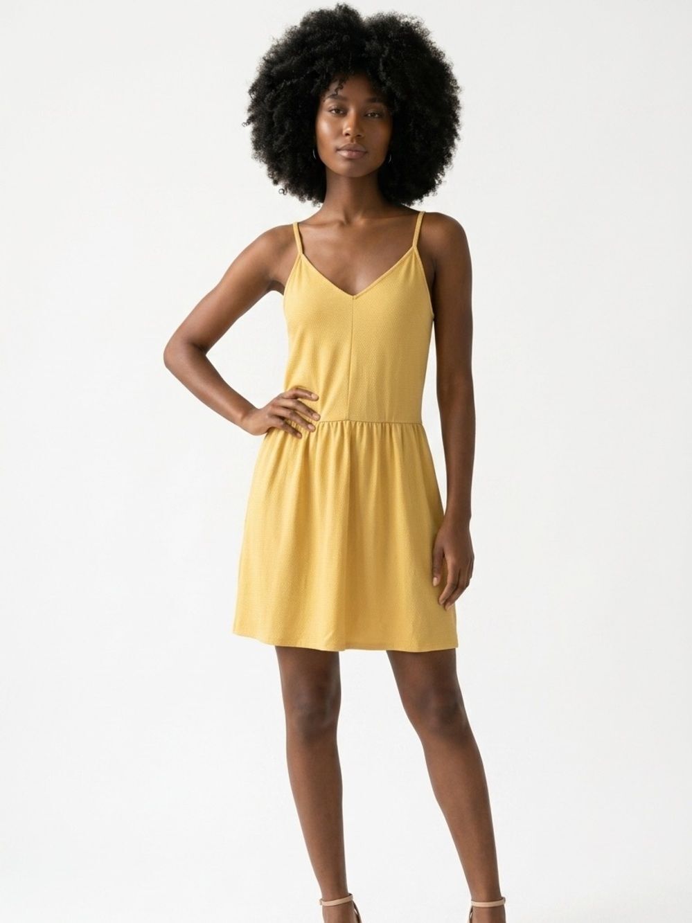 UNIVERSAL THREAD | V-Neck Yellow Chevron Dress NEW Women’s Size Medium